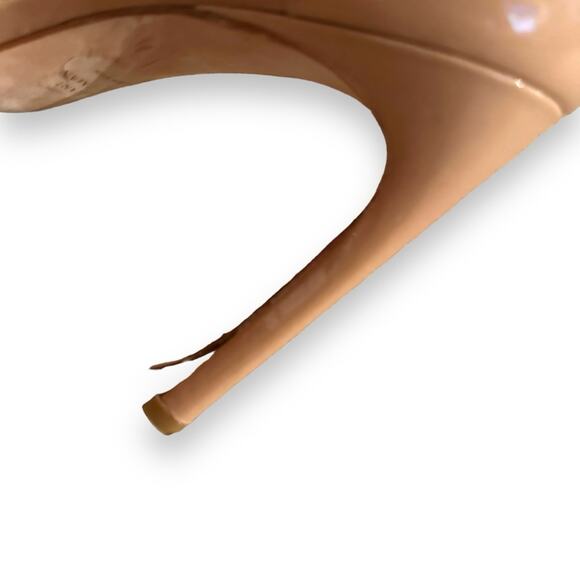 Stuart Weitzman Nudistrong Patent‎ Leather Ankle Wrap High Heel Sandals Sz 9.5 - Picture 10 of 13